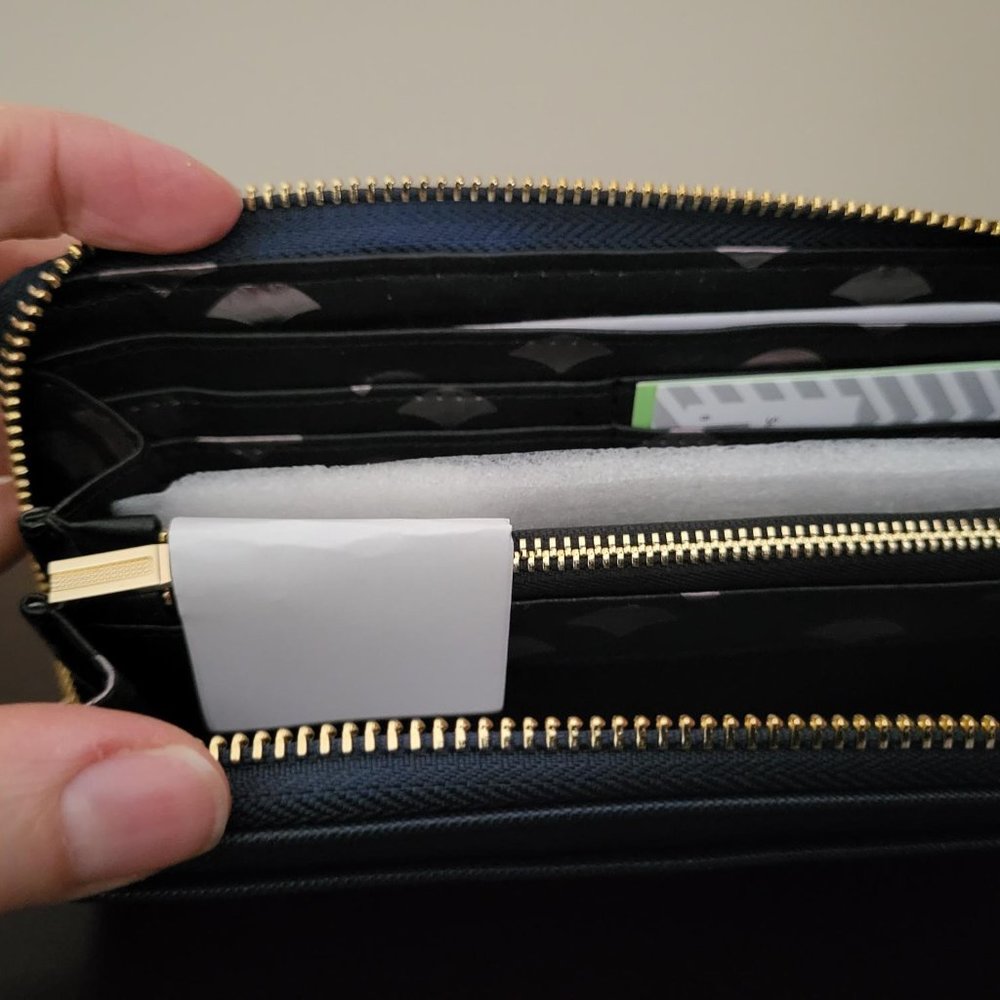 Deux Lux Zip Bradied Wallet  - Navy
